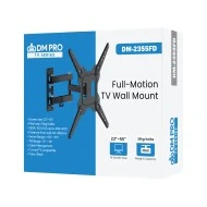Βάση TV 23"-55" έως 30kg ρυθμιζόμενη με διπλό βραχίονα επίτοιχη DM PRO σε μαύρο χρώμα 