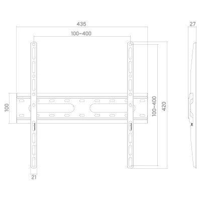 Βάση TV για οθόνη 32"-70" έως 45kg σταθερή για επίτοιχη τοποθέτηση DM PRO μαύρη Βάση TV για οθόνη 32"-70" έως 45kg σταθερή για επίτοιχη τοποθέτηση DM PRO μαύρη