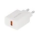 Φορτιστής USB-A 18W με λειτουργία Quick Charge Kruger&Matz λευκό χρώμα
