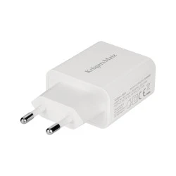 Φορτιστής USB-A 18W με λειτουργία Quick Charge Kruger&Matz λευκό χρώμα