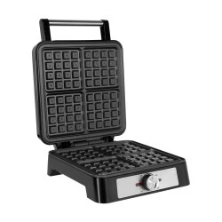 Βαφλιέρα 4 θέσεων 1600W inox με ρύθμιση ισχύς Teesa με έλεγχο της θερμοκρασίας & αντιολισθητική λαβ΄ή