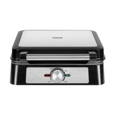 Βαφλιέρα 4 θέσεων 1600W inox με ρύθμιση ισχύς Teesa με έλεγχο της θερμοκρασίας & αντιολισθητική λαβ΄ή