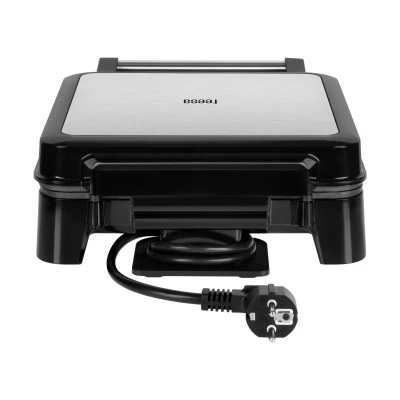 Βαφλιέρα 4 θέσεων 1600W inox με ρύθμιση ισχύς Teesa με έλεγχο της θερμοκρασίας & αντιολισθητική λαβ΄ή