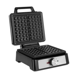 Βαφλιέρα 2 θέσεων 1600W inox με ρύθμιση ισχύς Teesa από ανοξείδωτο χάλυβα με 2 ορθογώνιες πλάκες 