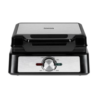 Βαφλιέρα 2 θέσεων 1600W inox με ρύθμιση ισχύς Teesa από ανοξείδωτο χάλυβα με 2 ορθογώνιες πλάκες Βαφλιέρα 2 θέσεων 1600W inox με ρύθμιση ισχύς Teesa από ανοξείδωτο χάλυβα με 2 ορθογώνιες πλάκες
