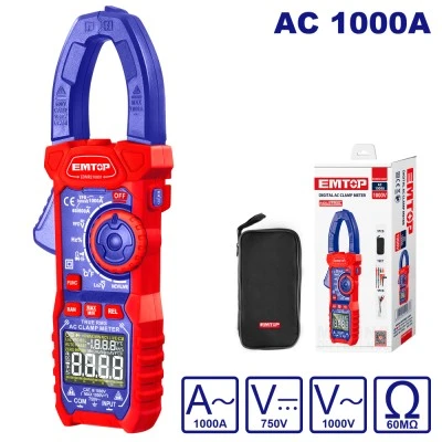 Αμπεροτσιμπίδα Εmtop ψηφιακή dc/ac 1000V edmr210001 διαθέτει 6000 μετρήσεις με ανίχνευση χωρίς επαφή