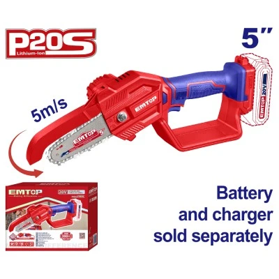 Αλισοπρίονο μπαταρίας Εmtop brushless με τάση 20V & μήκος λάμας 13cm 