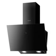 Απορροφητήρας καμινάδα LENA-600XGBK μήκους 60cm με ισχύ max 500m3/h & μαύρη γυάλινη καμινάδα