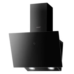 Απορροφητήρας καμινάδα LENA-600XGBK μήκους 60cm με ισχύ max 500m3/h & μαύρη γυάλινη καμινάδα