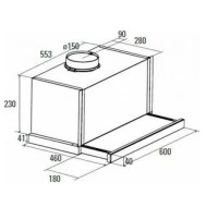 Συρόμενος απορροφητήρας INOX CATA TF-6600 DURALUM μήκος 60cm ισχύ max 1115m³/h