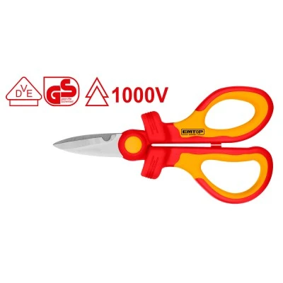 Ψαλίδι ηλεκτρολόγου Εmtop μήκος 160mm 1000V VDE eiss1601 αντιολισθητική λαβή 