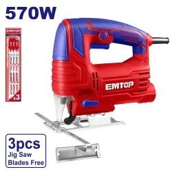 Σέγα ρεύματος με 3 ανταλλακτικές λεπίδες 570W Emtop