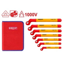 Σετ 7 τεμαχίων πολύγωνα σπαστά Emtop με προστασία υψηλής τάσης 1000V VDE ekispa0702
