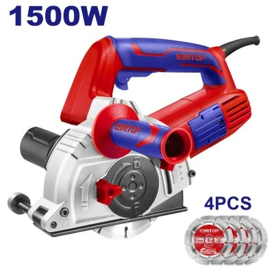 Φρέζα αυλακώσεων με σύστημα αναρρόφησης 1500W και 4 δίσκους κοπής Emtop