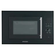 Εντοιχιζόμενος φούρνος μικροκυμάτων 900W Robin CW-850 25lt μαύρο-inox Π59,5xΒ36,5xΥ39cm