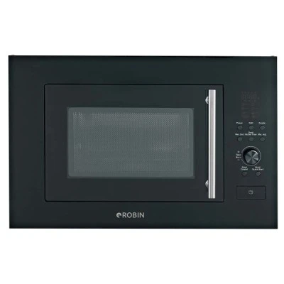 Εντοιχιζόμενος φούρνος μικροκυμάτων 900W Robin CW-850 25lt μαύρο-inox Π59,5xΒ36,5xΥ39cm