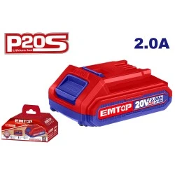 Μπαταρία ιόντων λιθίου Emtop με ισχύ 20V 2.0Αh  li-ion υψηλή ποιότητα & απόδοση