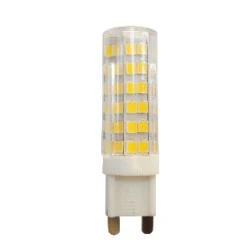 Λάμπα LED SMD κεραμική G9 ντιμαριζόμενη 7W ψυχρό χρώμα φωτός 6000K 230V AC 650Lm RA80 30000H 360° 