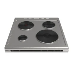 Ηλεκτρική Κουζίνα Robin Bt-64 Inox με 4 εστίες εμαγιέ φούρνος 65lt Π60xΒ60xΥ85cm