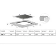 Αυτόνομη κεραμική εστία Robin 3200W SB-23 Domino 3 ζωνών με πλήκτρα αφής 28,8cmΧ52cm