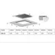 Αυτόνομη κεραμική εστία Robin 3200W SB-23 Domino 3 ζωνών με πλήκτρα αφής 28,8cmΧ52cm