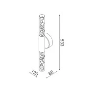 Φωτιστικό Επιτοίχιο OASIS LED COB 13W CCT 650lm, Αμμοδεές Λευκό Αλουμίνιο, IP20, 120x88x533mm