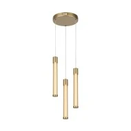 Κρεμαστό Φωτιστικό CANDELERA Τρίφωτο Χρυσό LED SMD 21W CCT 1470lm IP20 Αλουμινίου 265x1500mm