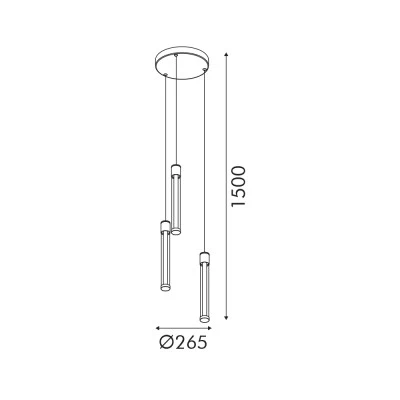 Κρεμαστό Φωτιστικό CANDELERA Τρίφωτο Χρυσό LED SMD 21W CCT 1470lm IP20 Αλουμινίου 265x1500mm Κρεμαστό Φωτιστικό CANDELERA Τρίφωτο Χρυσό LED SMD 21W CCT 1470lm IP20 Αλουμινίου 265x1500mm