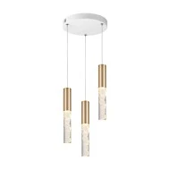 Κρεμαστό Φωτιστικό OASIS LED COB Τρίφωτο 22W, 1100lm, CCT, Αμμοδεές Λευκό Αλουμίνιο, IP20, 268x268x1500mm