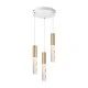 Κρεμαστό Φωτιστικό OASIS LED COB Τρίφωτο 22W, 1100lm, CCT, Αμμοδεές Λευκό Αλουμίνιο, IP20, 268x268x1500mm