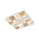 Φωτιστικό Οροφής CHESSY LED 63W SMD, Χρυσό Αμμοδεές Λευκό Αλουμίνιο, CCT 3150LM, IP20, 422x422x55mm