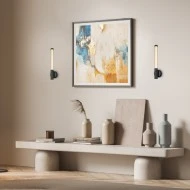 Επιτοίχιο Φωτιστικό CANDELERA LED 7W CCT 490lm – Αμμώδες Μαύρο Αλουμινίου, SMD, IP20, 100x85x440mm