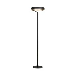 Φωτιστικό Δαπέδου ROLLIE LED 43W Dimmable 2700K 2150lm – Αμμώδες Μαύρο Αλουμινίου, SMD, IP20, 385x1700mm