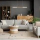 Κρεμαστό Φωτιστικό OASIS LED 15W COB, Αμμοδεές Λευκό Αλουμίνιο, CCT 750LM, IP20, 738x90x1500mm