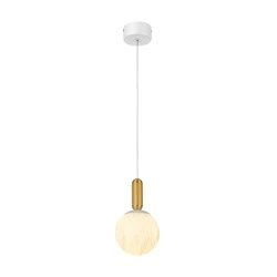 Κρεμαστό Φωτιστικό MARBELLA LED 11W CCT 715lm Αμμώδες Λευκό Αλουμινίου IP20 140x140x1500mm