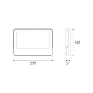 Προβολέας LED SMD 100W 3CCT 10000lm, RA>80, στεγανός IP66, 185-265V Μαύρος