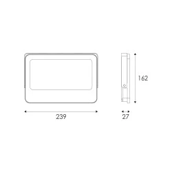 Προβολέας LED SMD 100W 3CCT 10000lm, RA>80, στεγανός IP66, 185-265V Μαύρος