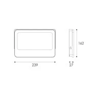 Προβολέας LED SMD 100W 3CCT 10000lm, RA>80, στεγανός IP66, 185-265V Λευκός