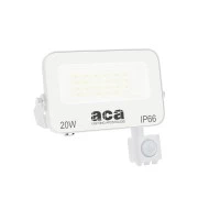 Προβολέας LED SMD 20W Λευκός με Αισθητήρα 3CCT 2000lm – RA>80, στεγανός IP66, 185-265V
