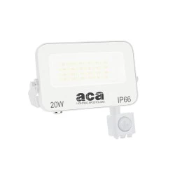 Προβολέας LED SMD 20W Λευκός με Αισθητήρα 3CCT 2000lm – RA>80, στεγανός IP66, 185-265V