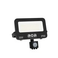 Προβολέας LED SMD 30W με Αισθητήρα 3CCT 3000lm – RA>80, στεγανός IP66, 185-260V Μαύρος