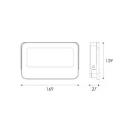 Προβολέας LED SMD 30W 3CCT 3000lm, RA>80, στεγανός IP66, 185-265V Λευκός