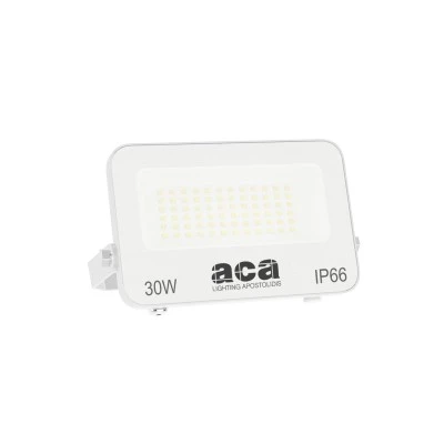 Προβολέας LED SMD 30W 3CCT 3000lm, RA>80, στεγανός IP66, 185-265V Λευκός Προβολέας LED SMD 30W 3CCT 3000lm, RA>80, στεγανός IP66, 185-265V Λευκός