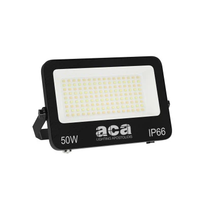 Προβολέας LED SMD 50W 3CCT 5000lm, RA>80, στεγανός IP66, 185-265V Μαύρος