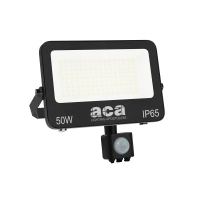 Προβολέας LED SMD 50W με Αισθητήρα 3CCT 5000lm RA>80, στεγανός IP66, 185-260V Μαύρος Προβολέας LED SMD 50W με Αισθητήρα 3CCT 5000lm RA>80, στεγανός IP66, 185-260V Μαύρος