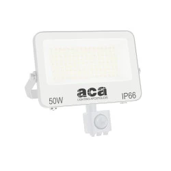 Προβολέας LED SMD 50W με Αισθητήρα 3CCT 5000lm RA>80, στεγανός IP66, 185-260V Λευκός