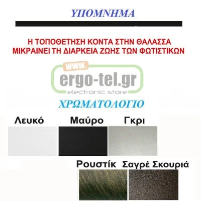 Φωτιστικό φανάρι τετράγωνο γκρι 22cm αλουμινίου στεγανό IP44 για λάμπα Ε27