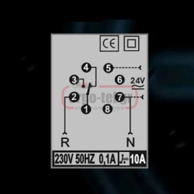 Χρονικό τάσης KRONOS TM10  220VAC-24VAC/DC χρόνος 0-10min