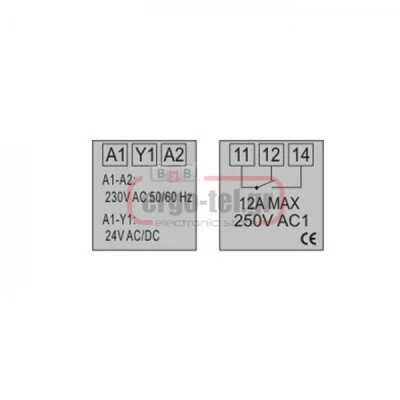 Χρονικό (timer) ράγας KRONOS ΤΜ-10 24V AC-DC 230V 1 module delay ON λειτουργία