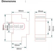 Xρονικό (timer) ράγας KAEL Κe-ΖRΧΧ (D) πολυχρονικό 24V AC-DC 230V 2 ρελέ 19 λειτουργίες